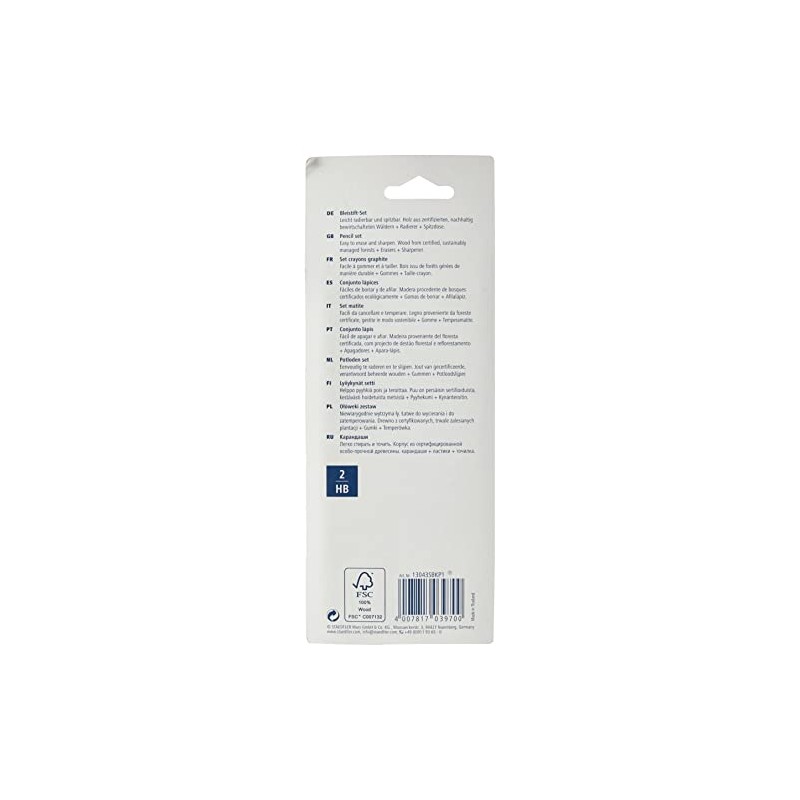 STAEDTLER 13043SBKP1 Pastel Stationery with Pencils, Sharpener and Eraser