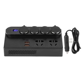 200W Car Inverter 12-24V to  7USB Fast Charger Voltage Power Converter Transformer
