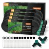 Apgooface Flat Soaker Hose 25 ft 4-Pack with Splitter, 80%