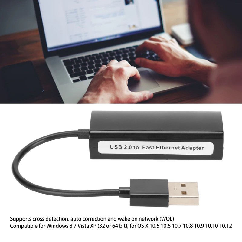 Ethernet Adapter USB to 10 100 Mbps Plug and Play