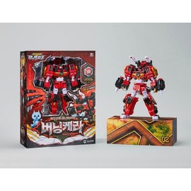 caincosmetic The Strongest Dinosaur Mini Force The Warrior of Flame, Burning Kera Figure Set