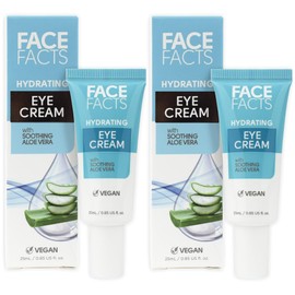 Face Facts Hydrating Eye Cream with Soothing Aloe Vera 2x25ml – Bundled by Smart Cutie