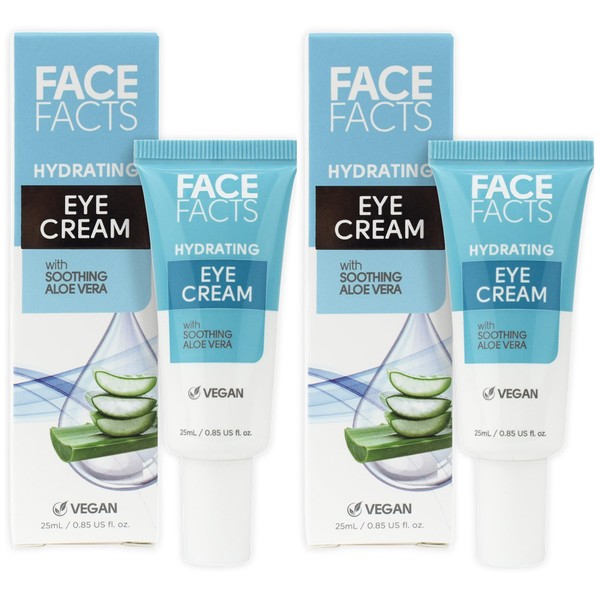 Face Facts Hydrating Eye Cream with Soothing Aloe Vera 2x25ml