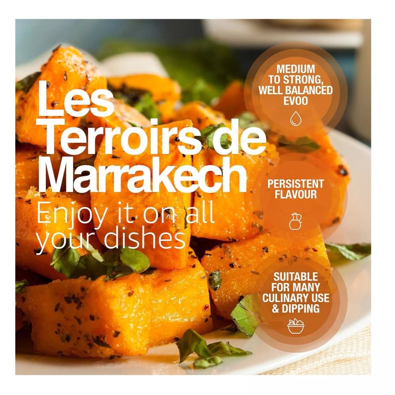 LES TERROIRS DE MARRAKECH Moroccan Organic Extra Virgin Olive Oil,