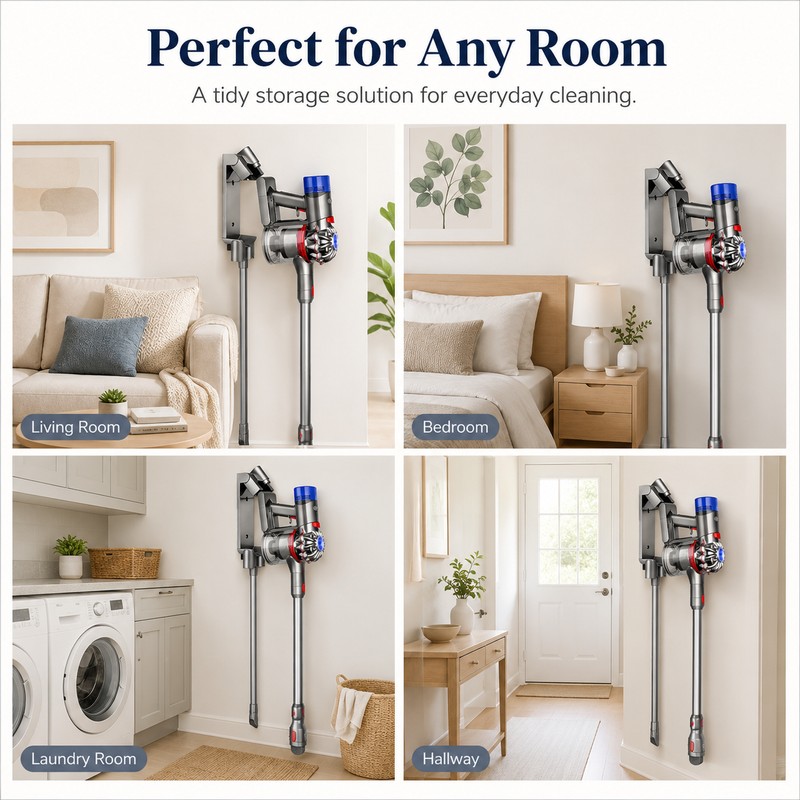 Wall-Mounted Vacuum Dock for V7/V8 Models – Heavy-Duty Iron Storage