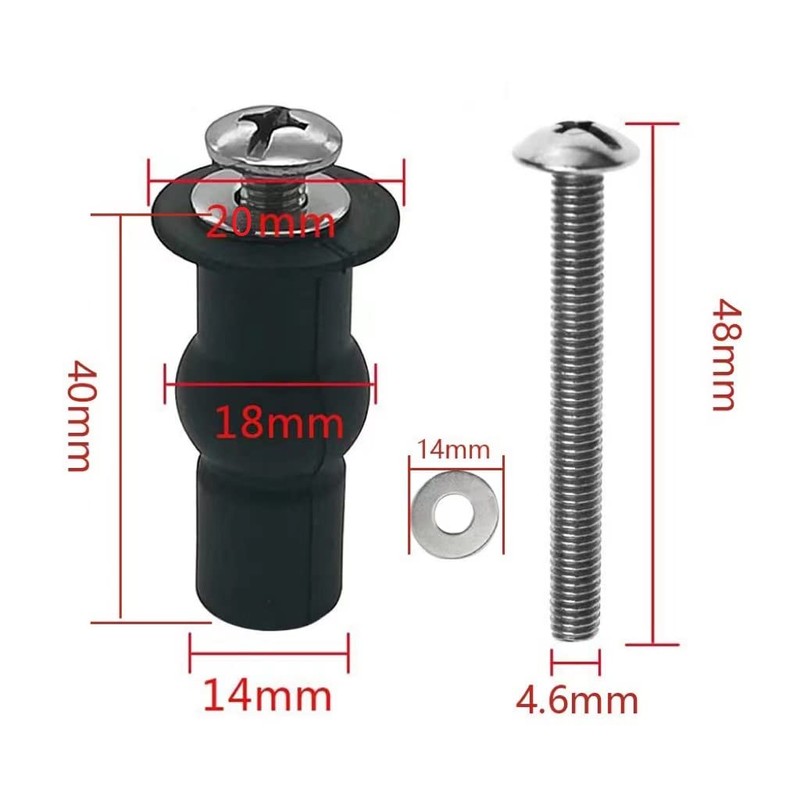 noband O50L Toilet seat Fittings, Black