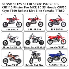 Dirt Bike Gas Tank 3.5L with Aluminum Gas Cap, Fuel Filter, Petcock, for SSR 70cc, SSR 110, SSR125, Honda CRF50, Kayo TS90, Pitster Pro XJR110 and Chinese Dirt Bikes 50cc 70cc 110cc 125cc (Black Cap)