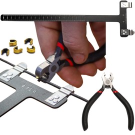 Shatterproof Archery Nock Pliers Bow T Square Clamping Nock Points (5 Nocks with Pliers and Bow Square)