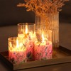 Girimax Pink Hummingbird Glass LED Candles with Remote, Flickering Flameless