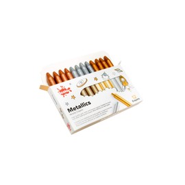 Scola Metallic Kids Crayons, 12 Pieces, Assorted Colours, Soft Wax, Suitable for 1+ Years, School Supplies, Art and Crafts Projects, Children's Craft Projects, Ideal for Kids