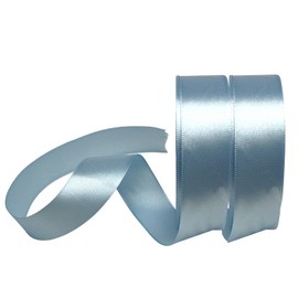 Chenkou Craft Solid Satin Ribbon Ribbons 50 Yards (2 Rolls) Blue Craft Bow Party Decoration Packing Ribbons (Blue, 1"(25mm))