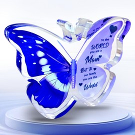 SanFangyue Mothers Day Gifts for Mum, Best Mum Birthday Gifts, Christmas for Mum, Beautiful Butterfly Acrylic Plaque, Unusual Presents for Mother from Daughter Son