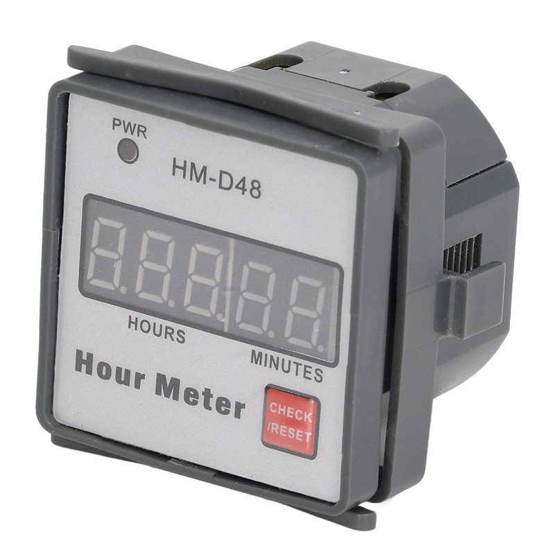 Hour Meter Digital Display Timer ABS Gauge 0‑999.99 Hours Timing