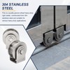 MECCANIXITY H Groove Wheel with Bracket, Stainless Steel Track Wheel