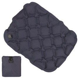 SUWIWKKOA Inflatable Seat Cushion, Portable Travel Seat Cushion for Camping for Camping Boating Concerts Hiking Office Chair Airplane, Outdoor Stadium(Dunkelgrau)