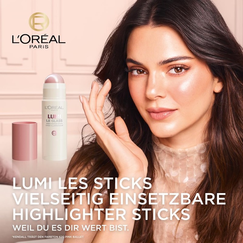 L'Oréal Paris Lumi Le Glow Highlighter Stick, Highlighter mit Satin-Glow-Effekt,