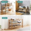 viewcare 4-Tier Bamboo Shoe Rack for Entryway, Stackable | Foldable