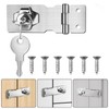 Flintronic Hasp Lockable, Safety Hasp with Screws & Lock, Drawer