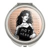 Hot Mess Woman Mug Shot Compact Travel Purse Handbag Makeup