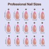 Misssix XBASICTIPS French Tip Press On Nails, 150Pcs French Gel