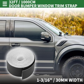 Motoforti - Kit de tiras de molduras de ventana para el exterior del coche y el cuerpo de la puerta autoadhesivo, calcomanía decorativo de 1-3/16 pulgadas, 30 mm de ancho, 32 pies, 1000 cm de largo,