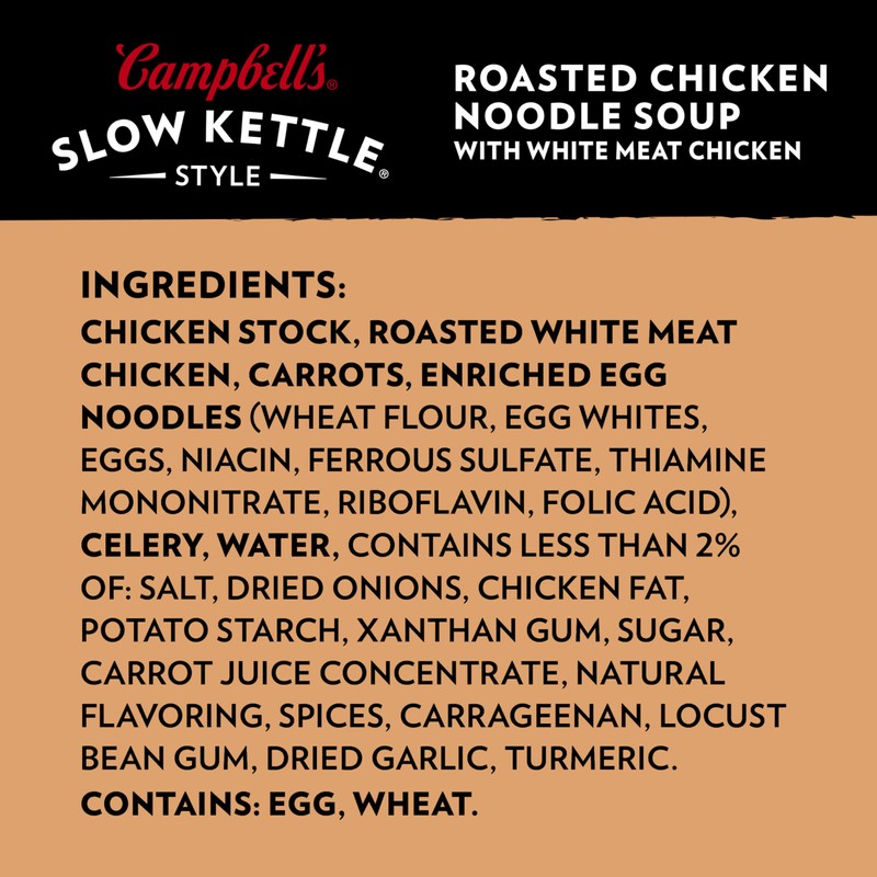 Campbell's Slow Kettle Style Roasted Chicken Noodle Soup with White