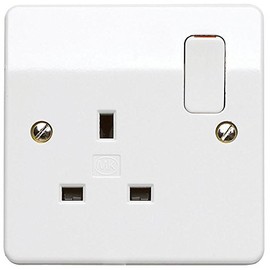 [MK] 13A 1G DP SWITCH SOCKET OUTLET, Product Range Logic Plus Moulded Wall Plate, Switches, Socket Outlets Switch Ranges Electrical - K2757 WHI