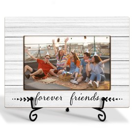 Zgogy Wooden Picture Frames 4x6 Friendship Gifts - Forever Friend, Wooden Photo Frame With Stand Birthday Gifts For For Friend Women, Display Frame Desk Decor Home Decor(Horizontal) -03