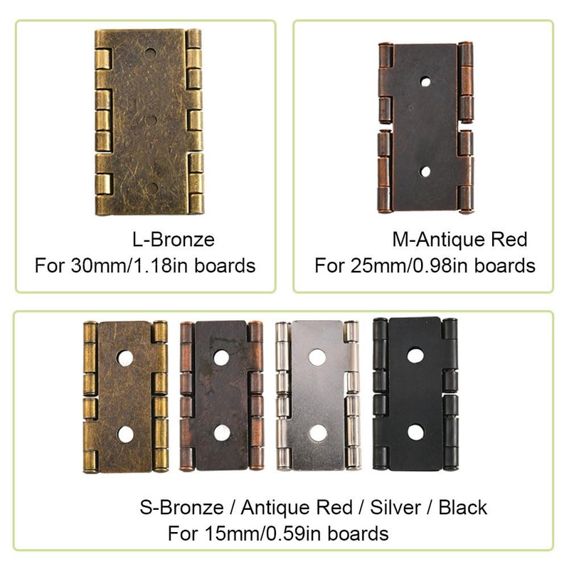 6Pcs Small Furniture Folding Screen Hinges, Folding Flap Hinges Retro