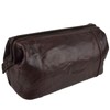 Mens Compact Buffalo Leather Top Framed Wash Bag by PrimeHide