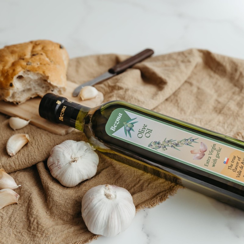 Bezma Garlic-Infused Extra Virgin Olive Oil, Cold Extracted, 16.9 fl