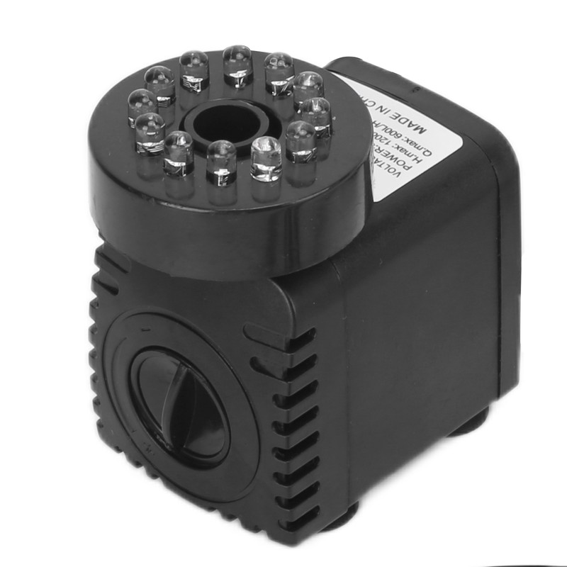 Submersible Fountain Pump With LED Light Water Pump Light for