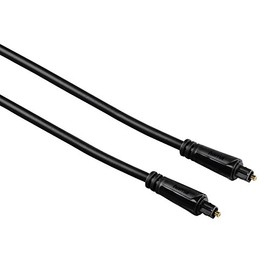 Hama 75122255 fibre Optic audio Cable TOSLink ODT Male Connectors 0.75 m Gold-Plated/Black