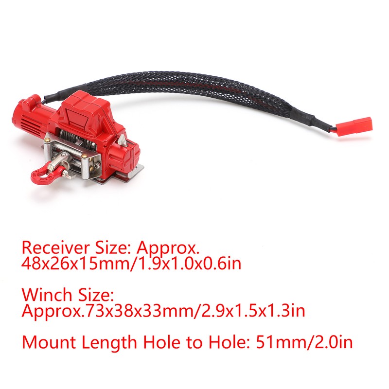 RC Automatic Winch and Wireless Remote Controller Receiver Simulation for