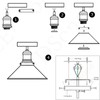 LEDSone Modern Metal Ceiling Light Semi Flush Light Metal Ceiling