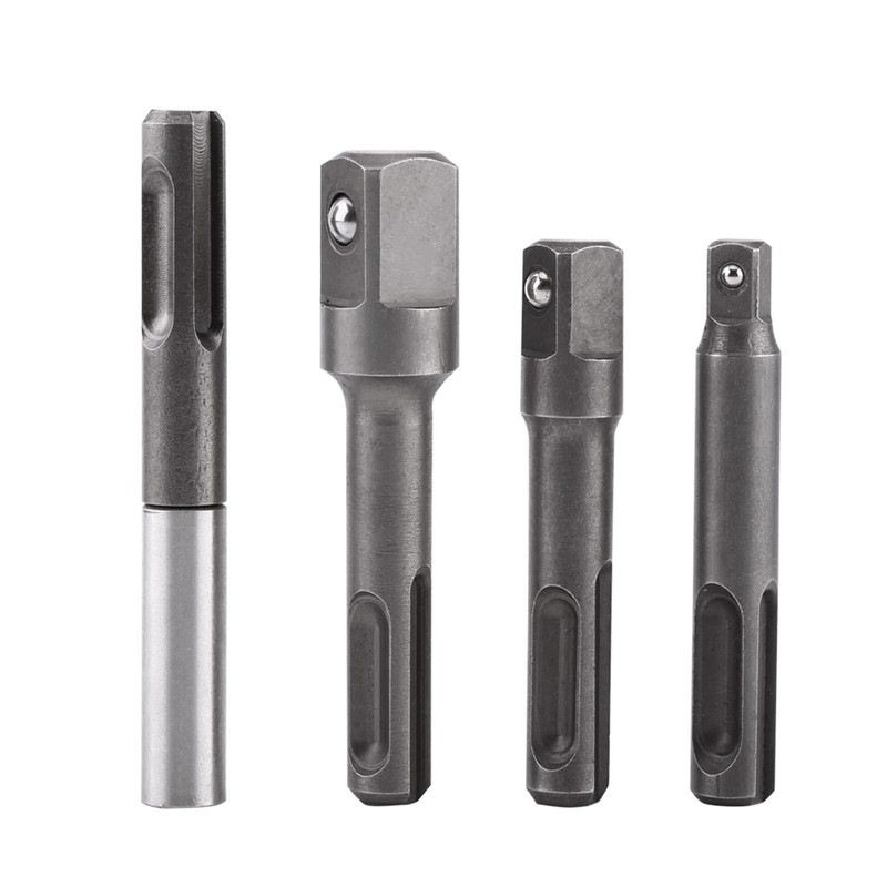 Kodrily 4Pcs SDS Plus Extension, 1/4" 3/8" 1/2" SDS Plus