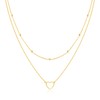 Jewlpire Layered Gold Necklace for Women, 14K Plated Gold Layered