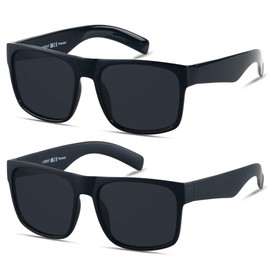 LYZOIT Extra Large Sunglasses for Big Wide Heads Mens Polarized XL Oversized Square Sun Glasses 2 pack