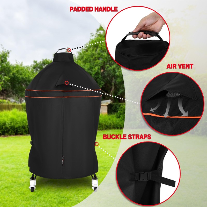 FEVERCOVER Grill Cover for for Kamado Joe Classic Joe Charcoal