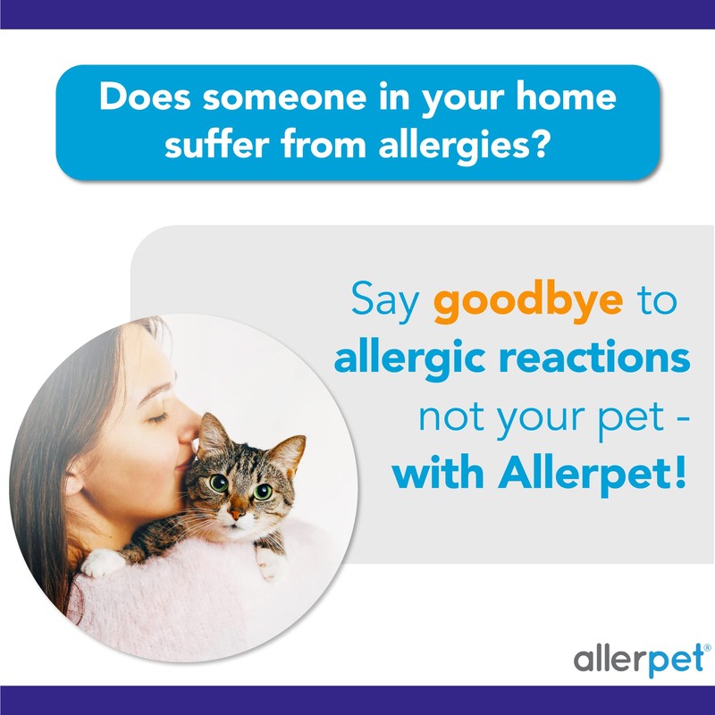Allerpet Cat Dander Remover w/Free Pair of Grooming Gloves and