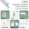 Cbsroro Flexible Bendable Ceiling Curtain Track, Room Divider Curtain Rod