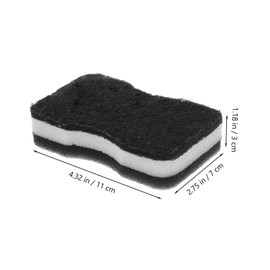 Minkissy Black Dish Sponge Dishwashing Pad Kitchen Sponge for Dishwashing 5pcs Pack