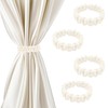 4 Pack Curtain Tiebacks Natural Cotton Rope & Holdbacks -