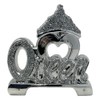 CRYSTAL CROWNÂ® Silver Sparkle King/Queen Shelf Sitter Bling Ornament | home decoration Ornament Bling Crushed Diamond Gift | CRYSTALLIZED decorative letter blocks sight words (Queen)