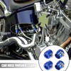 X AUTOHAUX 4pcs AN10 Hex Blue Car Hose Finisher Clamp