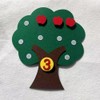 ibasenice Counting Non-woven Tree - 1 Set Felt Apple Tree