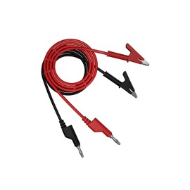 Aofan Pack of 2 Multimeter Probe Test Cable 4 mm Banana Plug to Alligator Clip Test Probe15A1000V 100 cm (Black and Red)