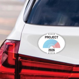 Project 2026 Protest Magnet, No Kings in America Magnet, Anti-Trump, Resist Racism Car Decal, Resist Fascism - 6" x 4.5"