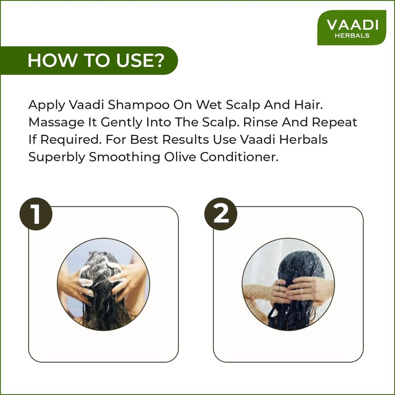 Vaadi Herbals Organic hair growth shampoo in hairdressing quality, effective