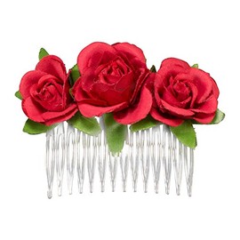 Alpenflüstern ADV101 Costume Hair Comb Rose Blossoms (Red)